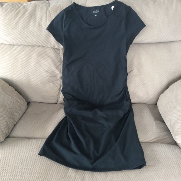 Isabel Black Short Sleeve knit Maternity Dress Size XL - Picture 2 of 15